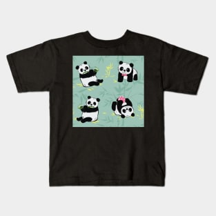 Baby pandas pattern Kids T-Shirt